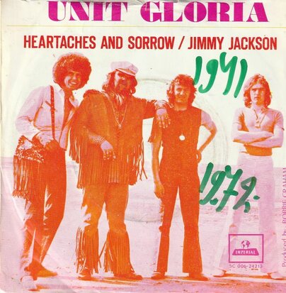 Unit Gloria - Heartaches And Sorrow + Jimmy Jackson (Vinylsingle)