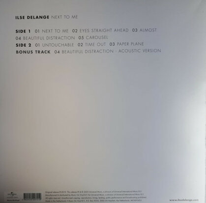 ILSE DELANGE - NEXT TO ME (Vinyl LP)