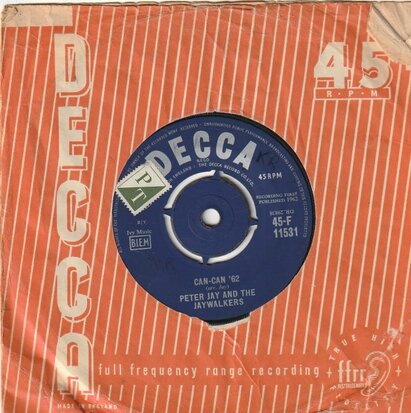 Peter Jay and the Jaywalkers - Can Can '62 + Redskins (Vinylsingle)