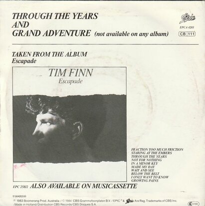 Tim Finn - Through the years + Grand adventure (Vinylsingle)