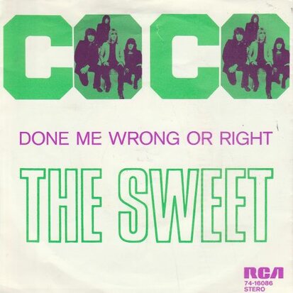 Sweet - Co co + Done me wrong all right (Vinylsingle)