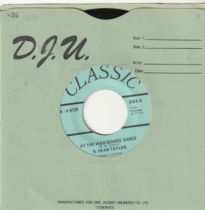 R. Dean Taylor - At The High School Dance + Ship Of Dreams (Vinylsingle)