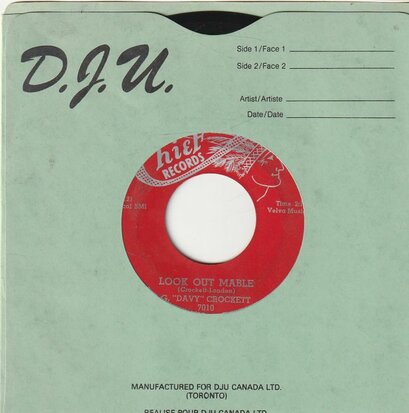 G. Davy Crockett - Look Out Mable + Did You Ever Love Somebody  (Vinylsingle)