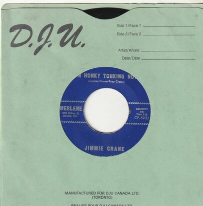 Jimmie Crane - I'm Honky Tonking Now + I'll Be At Your Wedding (Vinylsingle)