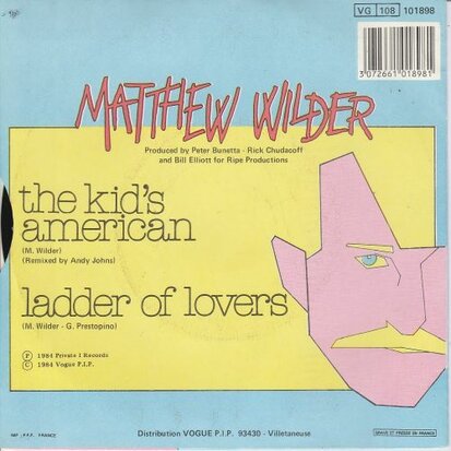 Matthew Wilder - The kid's America + Ladder of lovers (Vinylsingle)