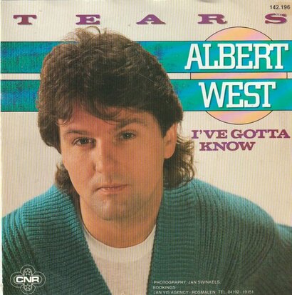 Albert West   - Tears + I've gotta know (Vinylsingle)