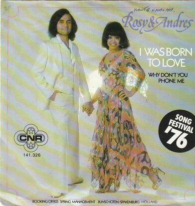 Rosy & Andres - I was born to love + Why don't you phone me (Vinylsingle)