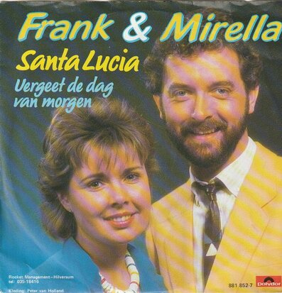 Frank & Mirella - Santa Lucia + Vergeet de dag van morgen (Vinylsingle)