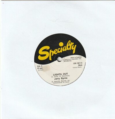 Jerry Byrne - Light Out + Honey Baby (Vinylsingle)