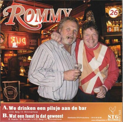 Rommy - We drinken een pilsje aan de bar + Wat een feest is dat geweest (Vinylsingle)