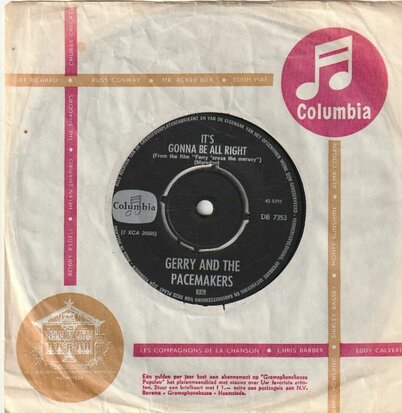 Gerry & the Pacemakers - It's gonna be allright + It's just because (Vinylsingle)