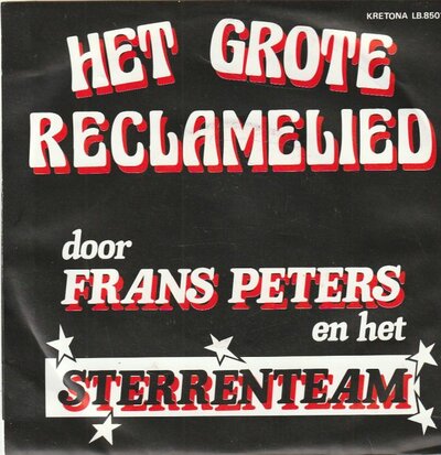 Frans Peters - Grote reclamelied + ?t is weer feest (Vinylsingle)