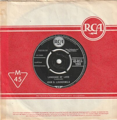 John D. Loudermilk - Language Of Love + Darling Jane (Vinylsingle)