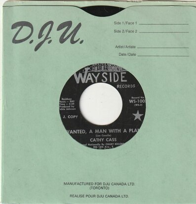 Cathy Cass - Wanted, A Man With A Plan + Carelessly, I Cry (Vinylsingle)