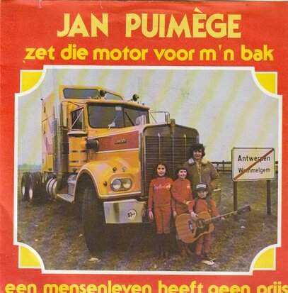 Jan Puimege - Zet die motor voor m'n bak + Een mensenleven (Vinylsingle)