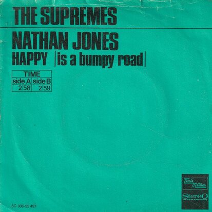 Supremes - Nathan Jones + Happy + Is a bumpy road (Vinylsingle)