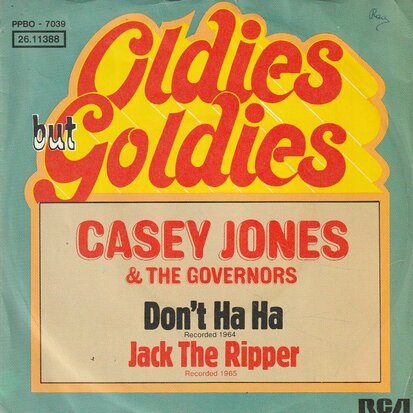 Casey Jones - Don't ha ha + Jack the ripper (Vinylsingle)