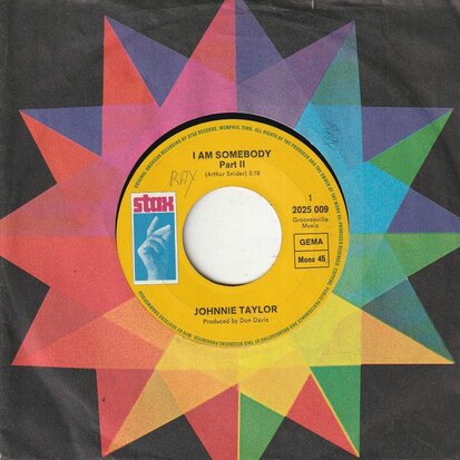 Johnny Taylor - I Am Somebody (Part I) + I Am Somebody (Part II) (Vinylsingle)