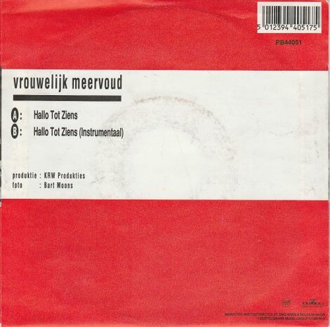 Vrouwelijk Meervoud - Hallo tot ziens + (instr) (Vinylsingle)