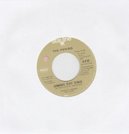 Pipkins / Hotlegs - Gimme dat ding + Neaderthal man (Vinylsingle)