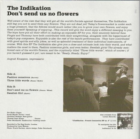 the Indikation - Don't Send Us No Flowers (EP) (Vinylsingle)