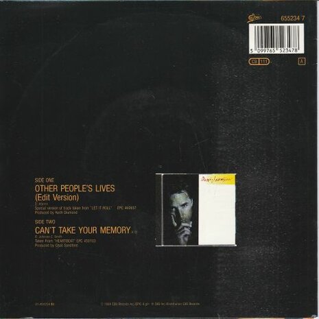 Don Johnson - Other people's lives + Can't take your memory (Vinylsingle)