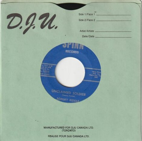 Tommy Riddle - Poppa Poppa Da Da + Unclaimed Soldier (Vinylsingle)