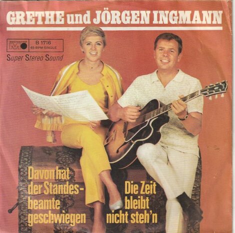 Grethe & Jorgen Ingmann - Davon Hat Der Standesbeamte Geschwiegen + Die Zeit Bleibt Nicht Steh'n (Vinylsingle)