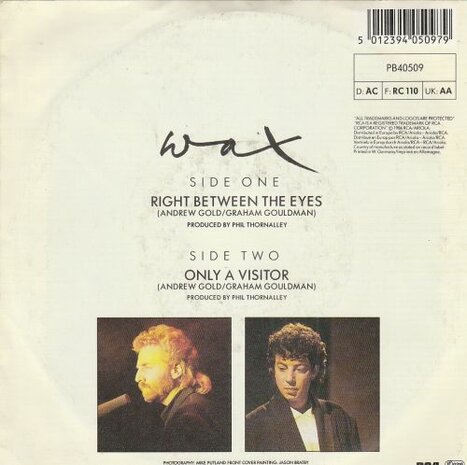 WAX - Right between the eyes + Only visitor (Vinylsingle)