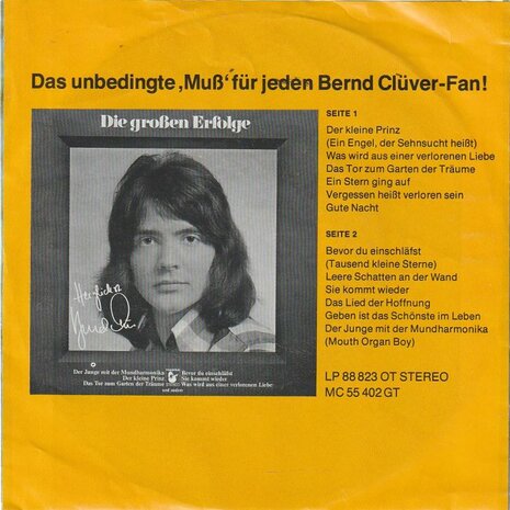 Bernd Cluver - Mike und sein freund + Lieder. die verklung. (Vinylsingle)