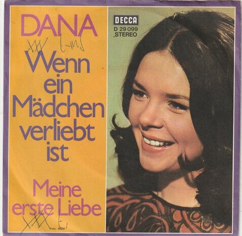 Dana - Wenn Ein Madchen Verliebt Ist + Meine Erste Liebe (Vinylsingle)