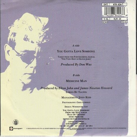 Elton John - You gotta love someone + Medicine man (Vinylsingle)