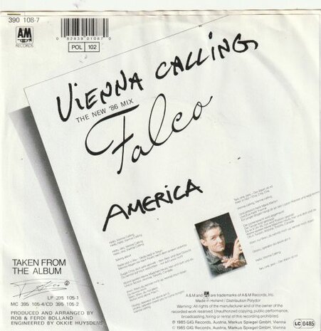 Falco - Vienna calling + America (Vinylsingle)