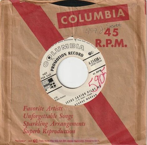 George Morgan - Jesus Savior pilot me + You don't have to walk alone (Vinylsingle)