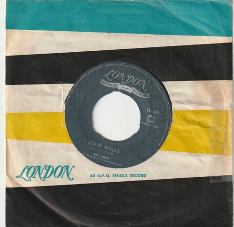 Jim Lowe - Four Walls + Talkin' to the blues (Vinylsingle)