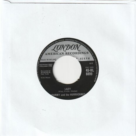 Johnny & the Hurricanes - Crossfire + Lazy (Vinylsingle)