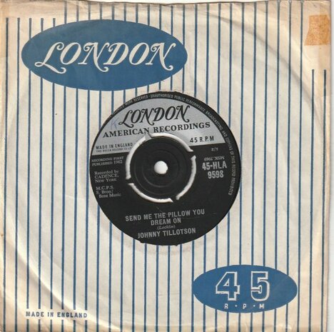 Johnny Tillotson - Send me the pillow you dream on + What'll I do (Vinylsingle)