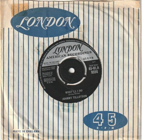 Johnny Tillotson - Send me the pillow you dream on + What'll I do (Vinylsingle)