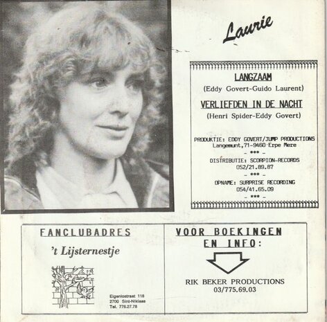 Laurie - Langzaam + Verliefd In De Nacht (Vinylsingle)