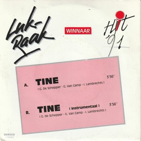 Luk-Raak - Tine + (instr.) (Vinylsingle)