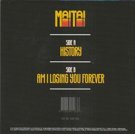 Mai Tai - History + I'm I Losing You Forever (Vinylsingle)