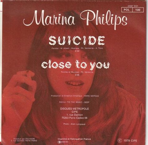 Marina Philips - Suicide + Close to you (Vinylsingle)