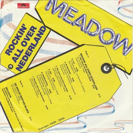 Meadow - Rockin' all over the Nederland + Brave Bertusblues (Vinylsingle)