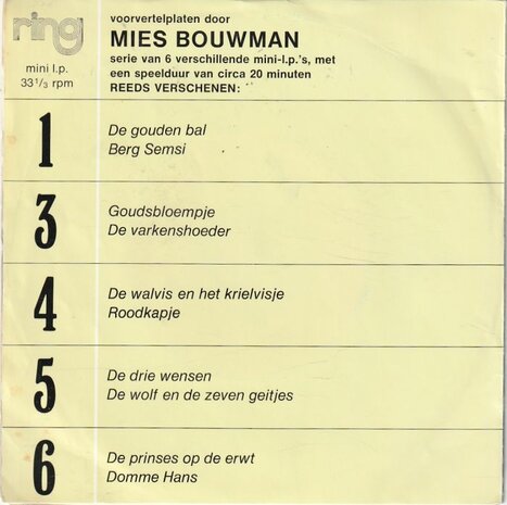 Mies Bouwman - Voorvertelplaat 2 (Vinylsingle)