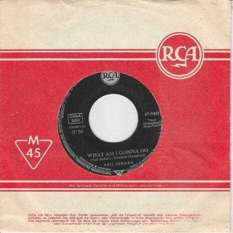 Neil Sedaka - What am I gonna do + Going home to Mary Lou (Vinylsingle)