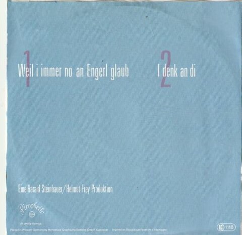 Nicki - Weil I immer no an engerl glaub + I denk an di (Vinylsingle)