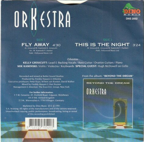 Orkestra - Fly away + This is the night (Vinylsingle)