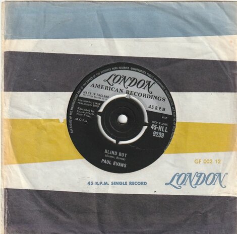 Paul Evans - Hushabye Little Guitar + Blind Boy (Vinylsingle)