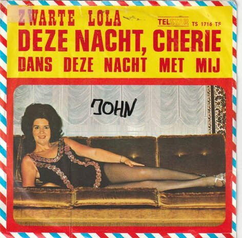 Zwarte Lola - Deze nacht Cherie + Dans deze nacht met mij (Vinylsingle)