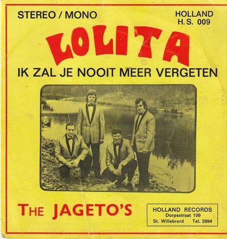 Jageto's - Lolita + Ik zal je nooit vergeten (Vinylsingle)